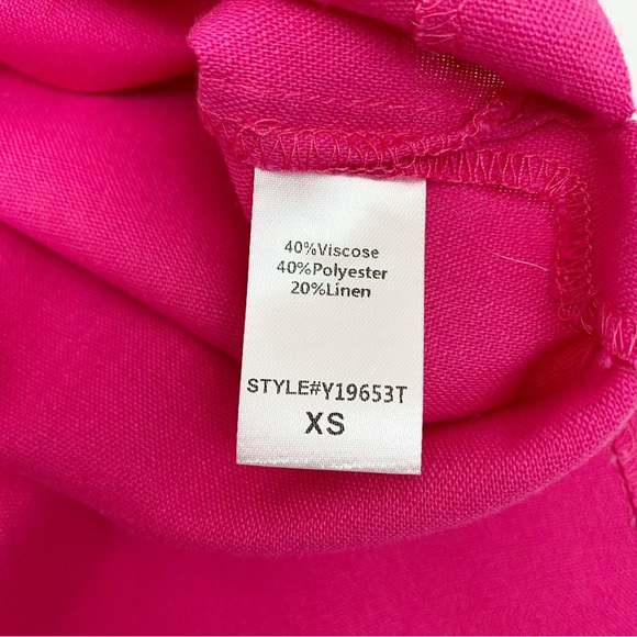 Pomander Place X Tuckernuck Florencia One Shoulder Ruffle Midi Dress Fuchsia - Picture 10 of 10